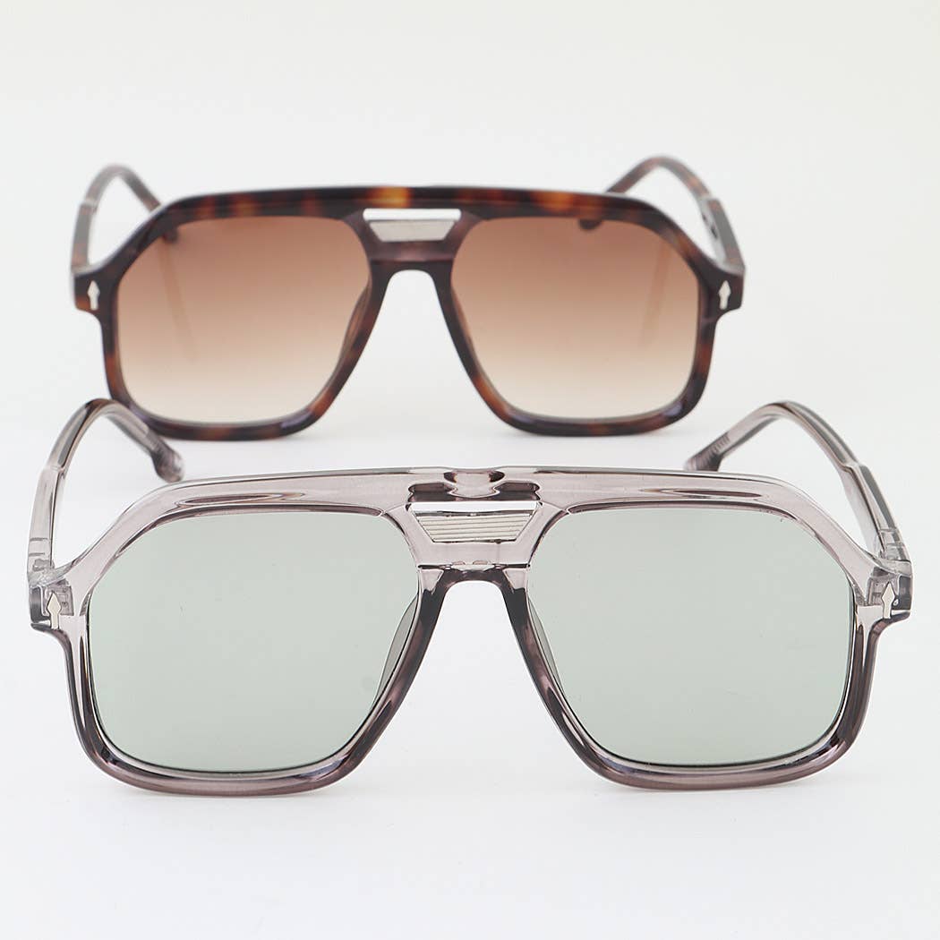 Bolted Aviator Block Sunglasses