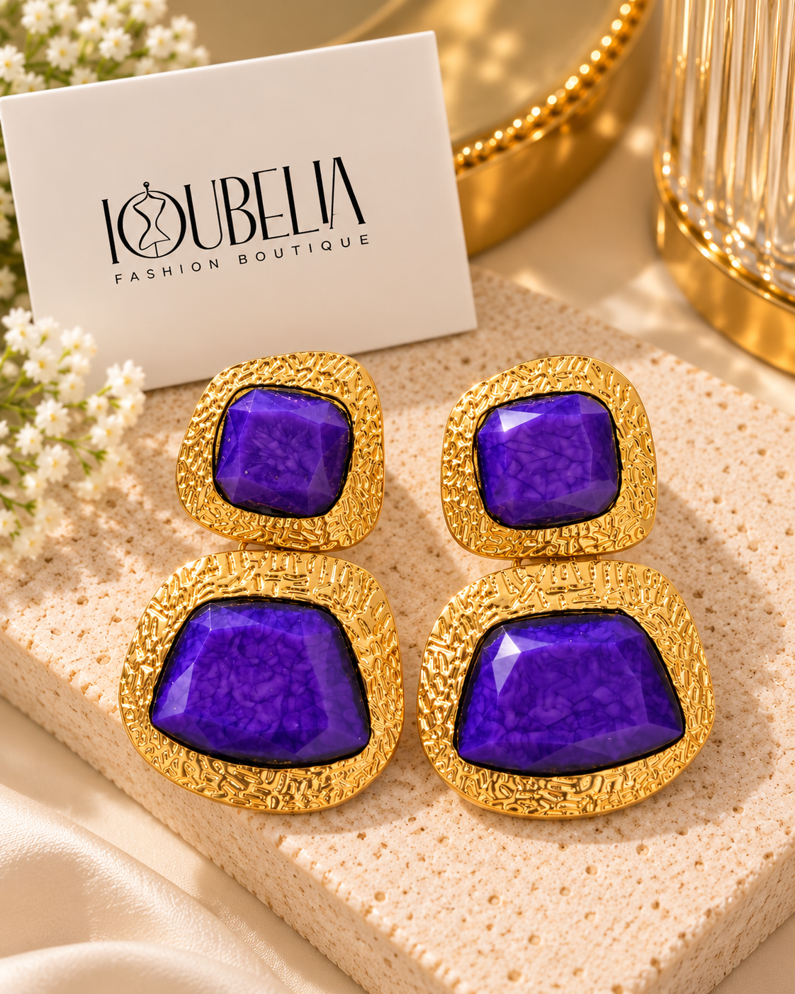 The Royal Amethyst Statement Earrings