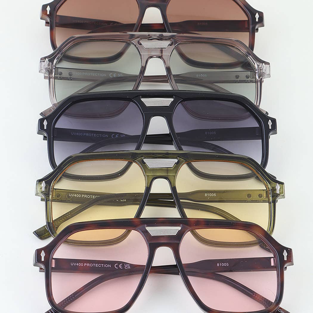 Bolted Aviator Block Sunglasses