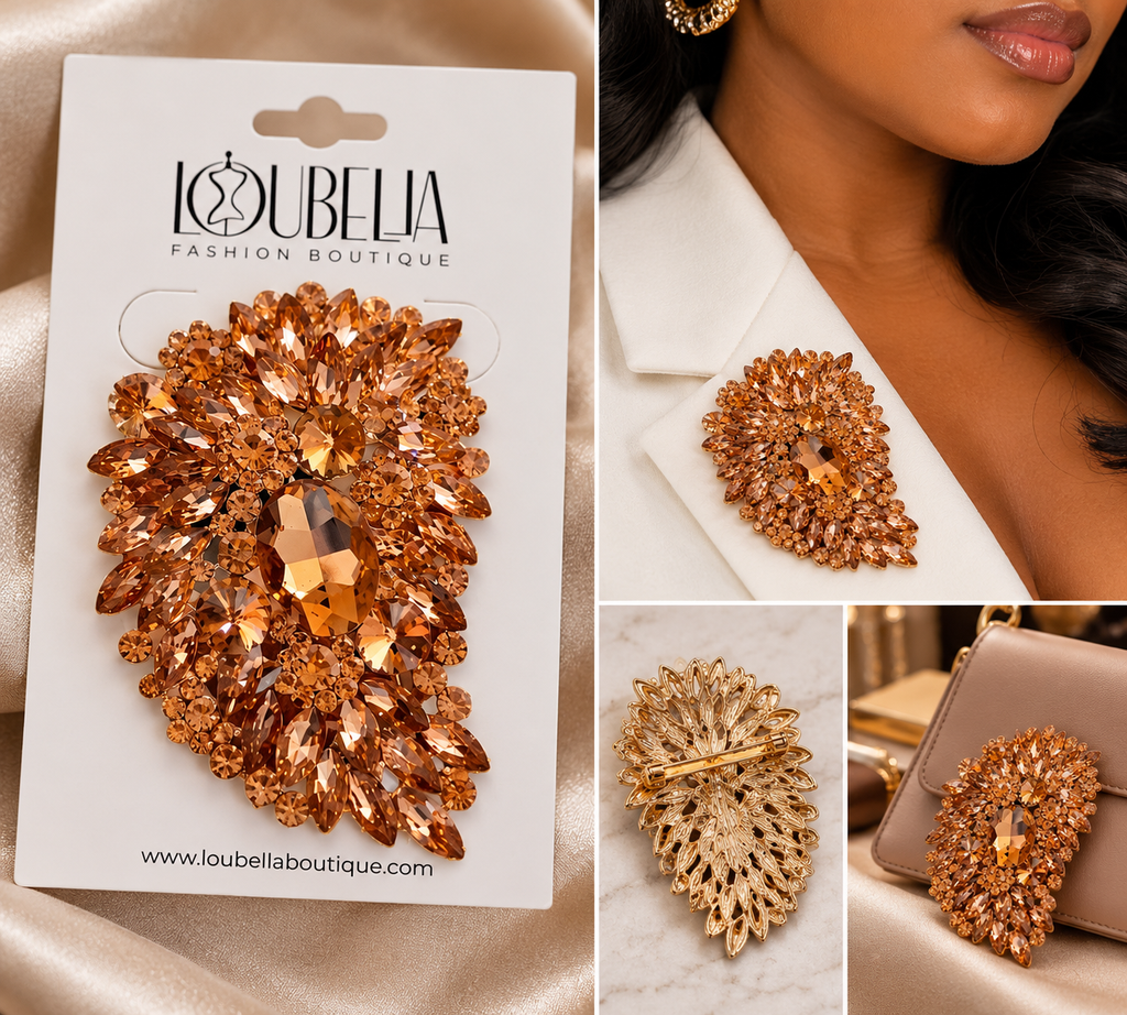 Golden Hour Glam  Brooch