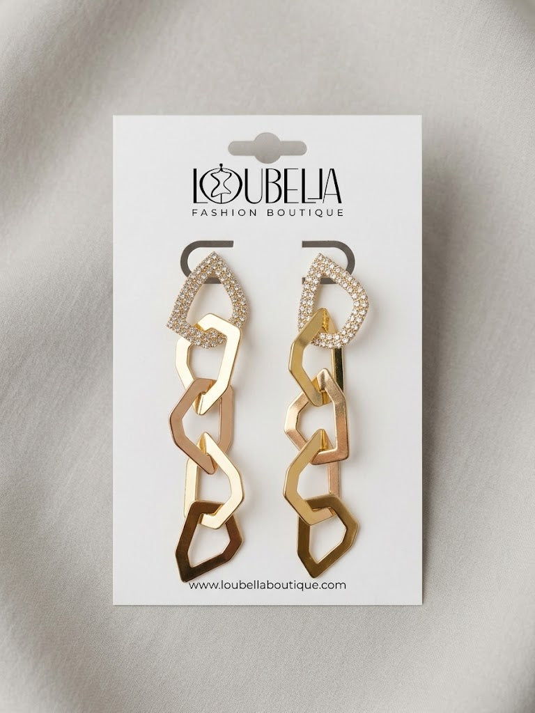 Golden Connections Statement Earrings