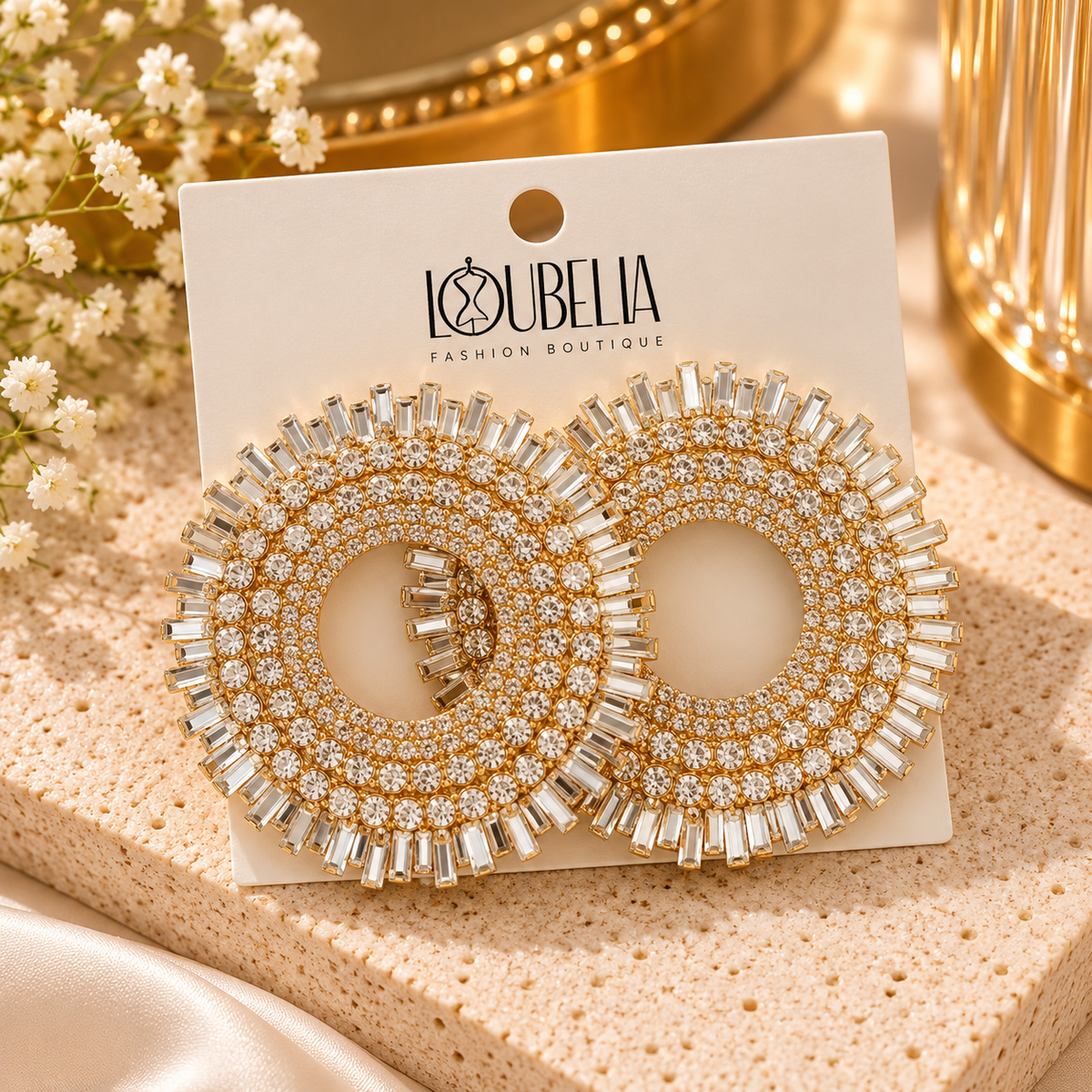 Golden Halo Statement Earrings