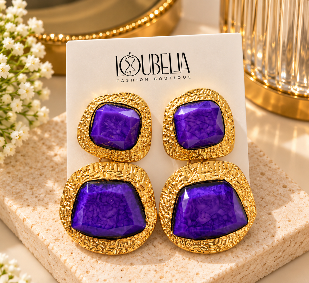 The Royal Amethyst Statement Earrings