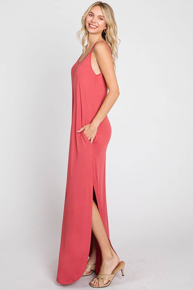CAMI MAXI DRESS WITH POCKETS
