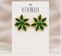 Emerald Bloom Statement Earrings