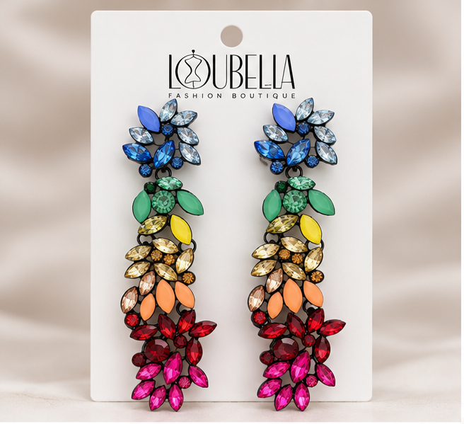 Rainbow Radiance Statement Earrings