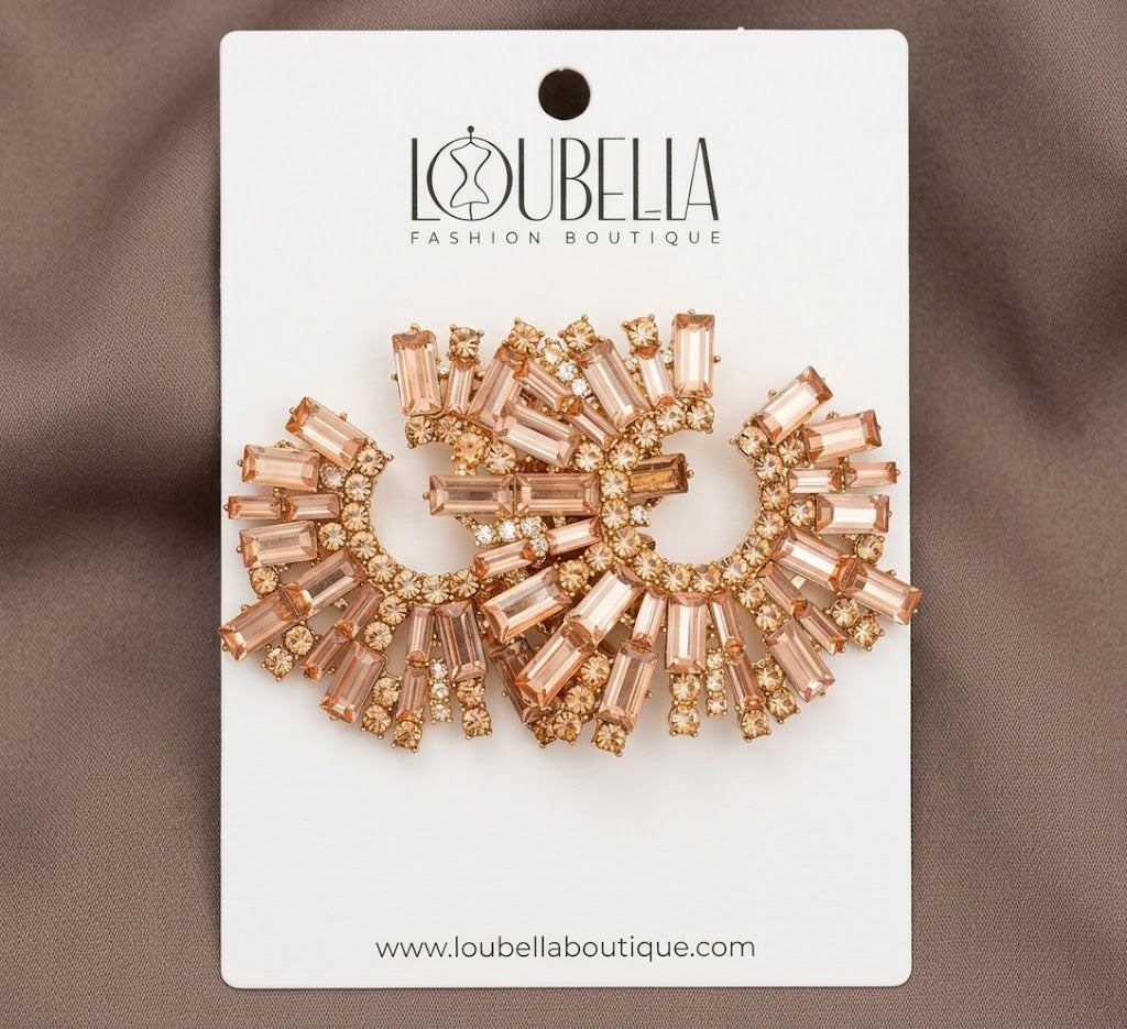 Champagne Glow Statement Earrings