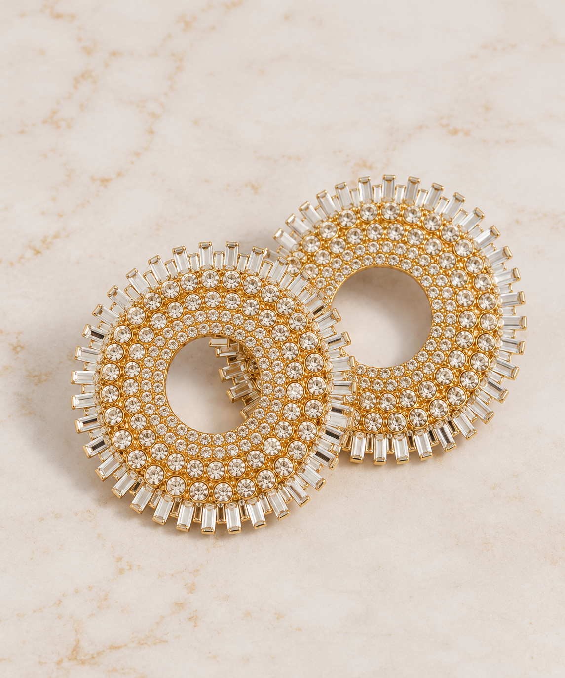 Golden Halo Statement Earrings